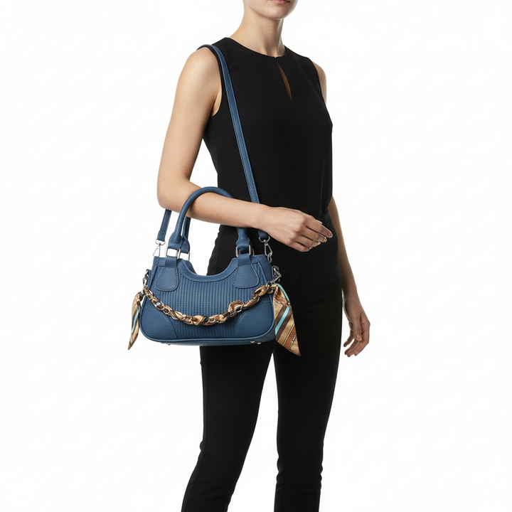 Elegant Braided Chain Handbag - Luxury Handmade Women's Crossbody Bag High-End Shoulder Bag With Polyester Lining