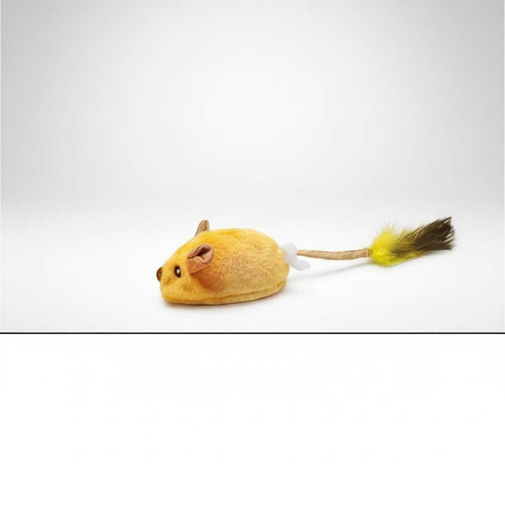 Interactive Cat Toys Mouse With LED Lights ForIndoor Cats USB Rechargeable Cat Mouse Toysfor Cats, Moving Automatic Chirping Squeakywith Feather Tail For All Breeds Cat Catnip Toys Forinteractive Toys