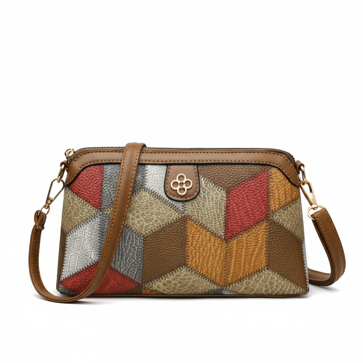 Bohemian Retro Crossbody Bag – Ethnic Contrast Stitch Shoulder Bag