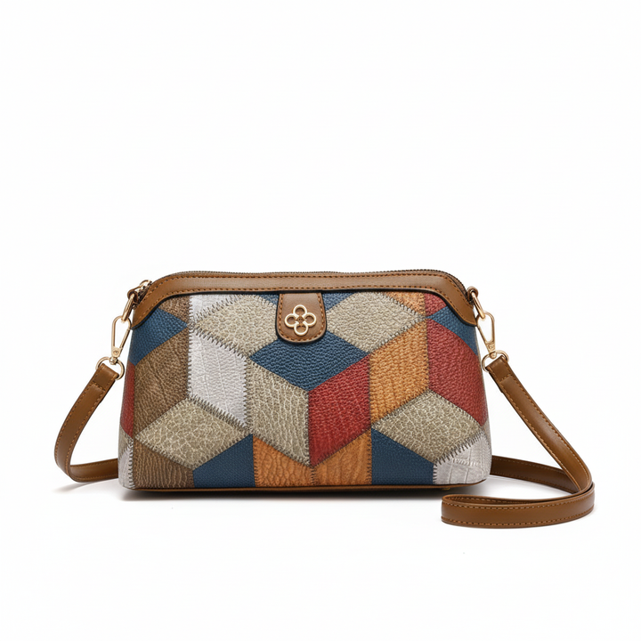 Bohemian Retro Crossbody Bag – Ethnic Contrast Stitch Shoulder Bag