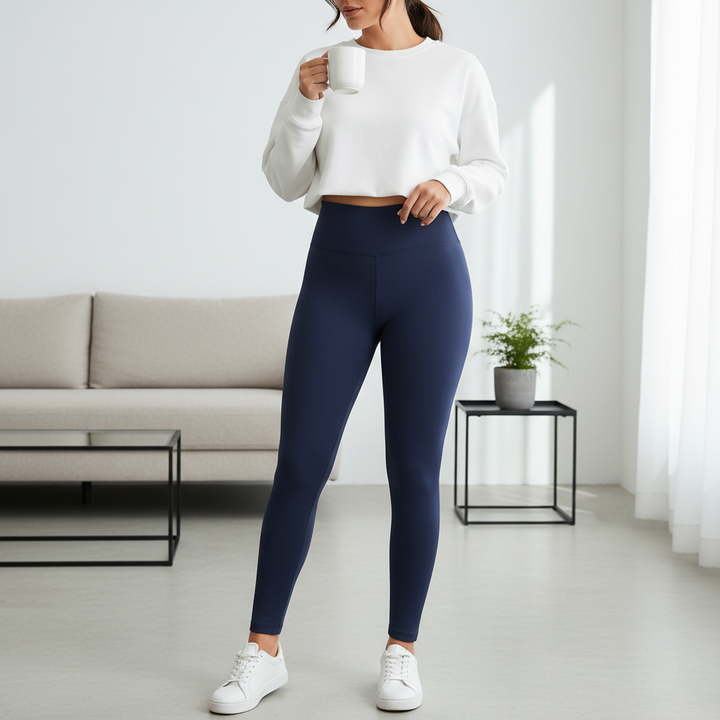 Autumn & Winter High-Waisted Velvet Lift Hip Leggings – Elastic Sports Tight Pants