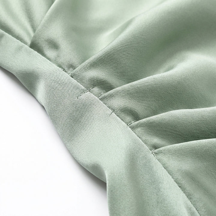 Women's One-Shoulder Backless Satin Maxi Dress – High Slit Elegant Bodycon Evening Dress