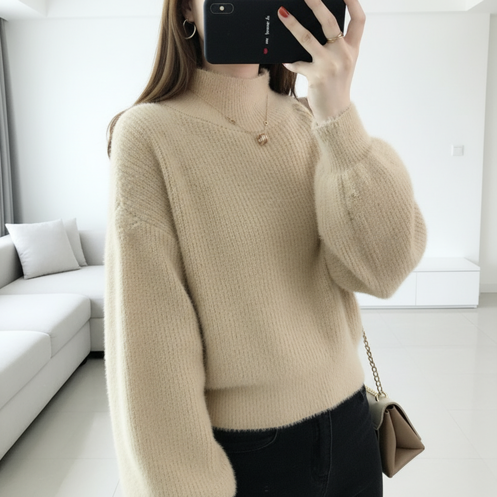 Autumn And Winter Lantern Sleeves Loose Sweater