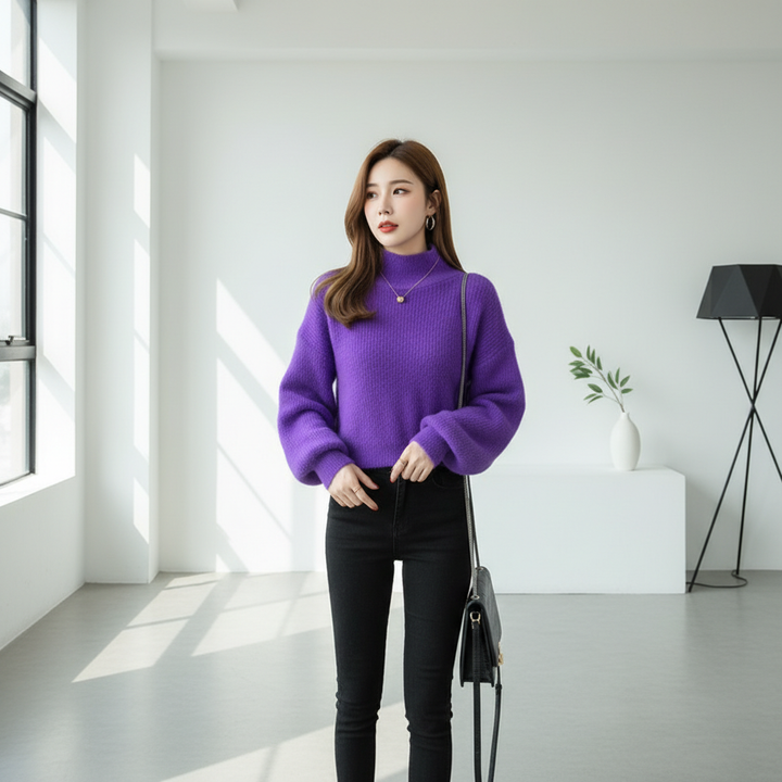Autumn And Winter Lantern Sleeves Loose Sweater