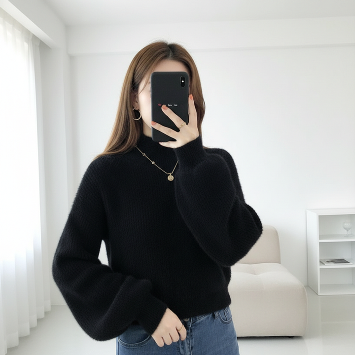 Autumn And Winter Lantern Sleeves Loose Sweater