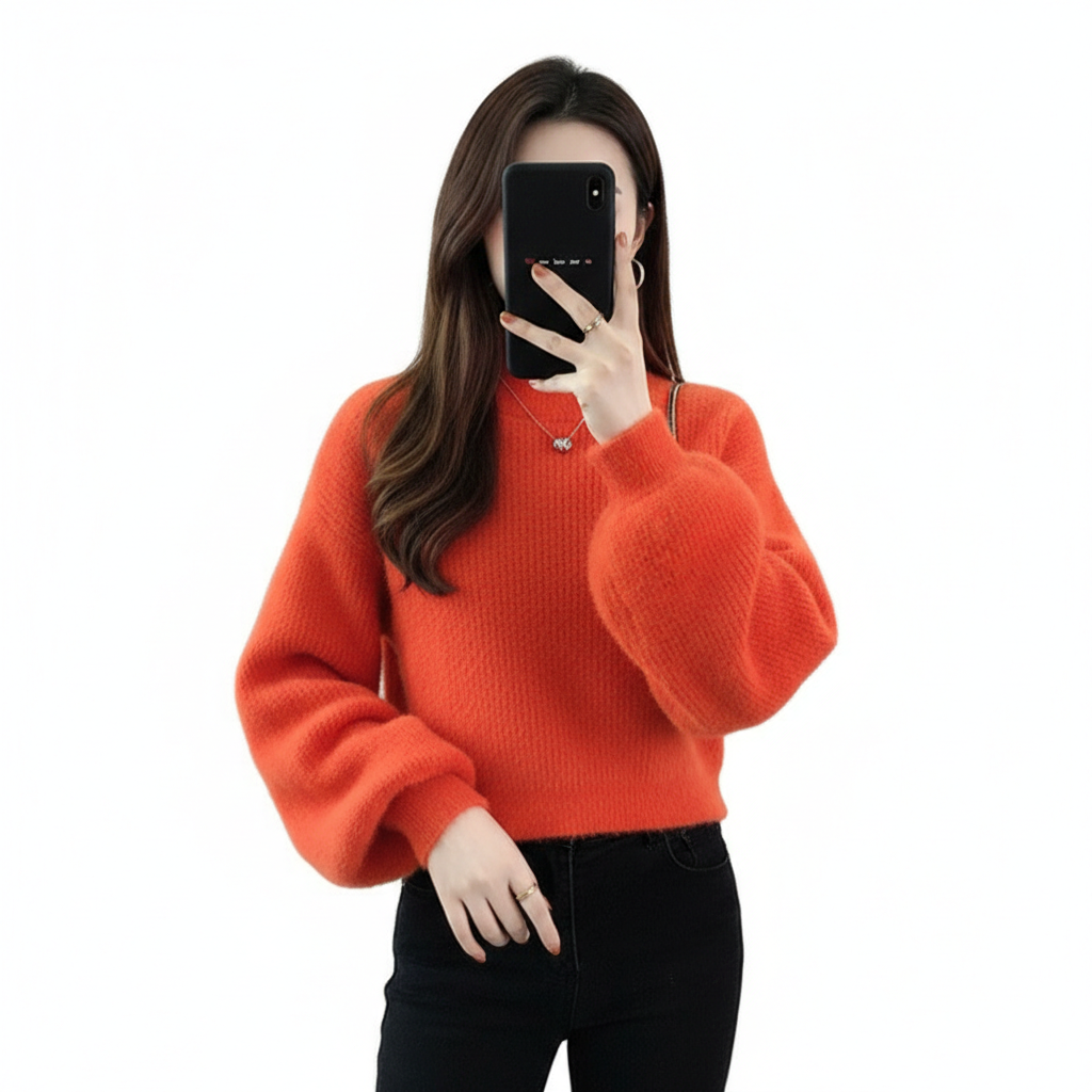 Autumn And Winter Lantern Sleeves Loose Sweater