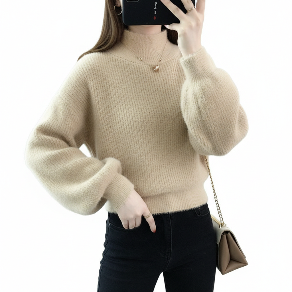 Autumn And Winter Lantern Sleeves Loose Sweater