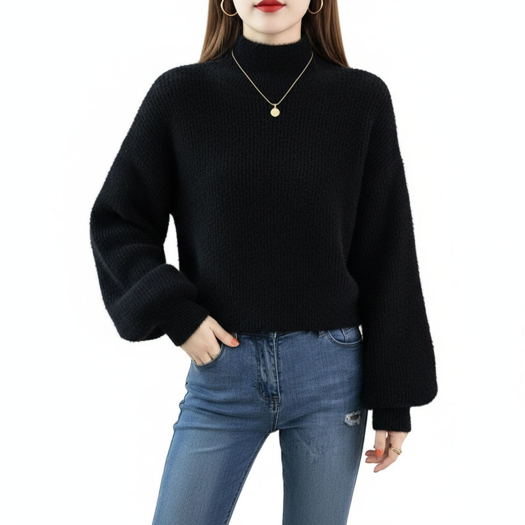 Autumn And Winter Lantern Sleeves Loose Sweater