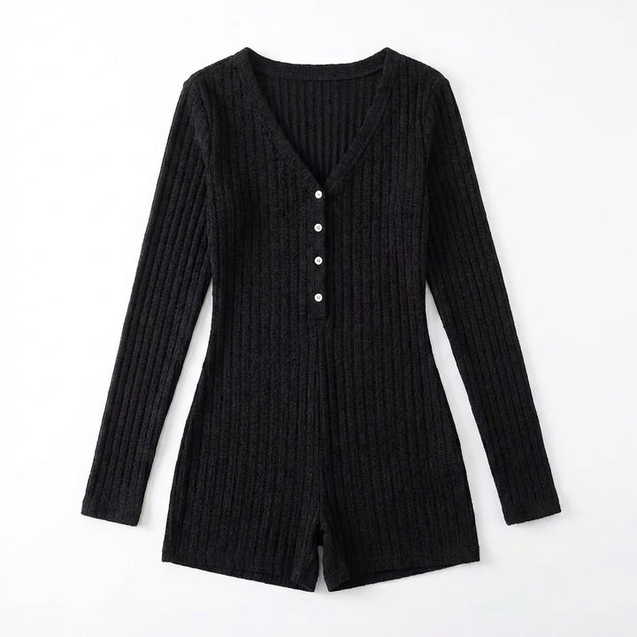 Casual Slim Women Rib Knitted Jumpsuit