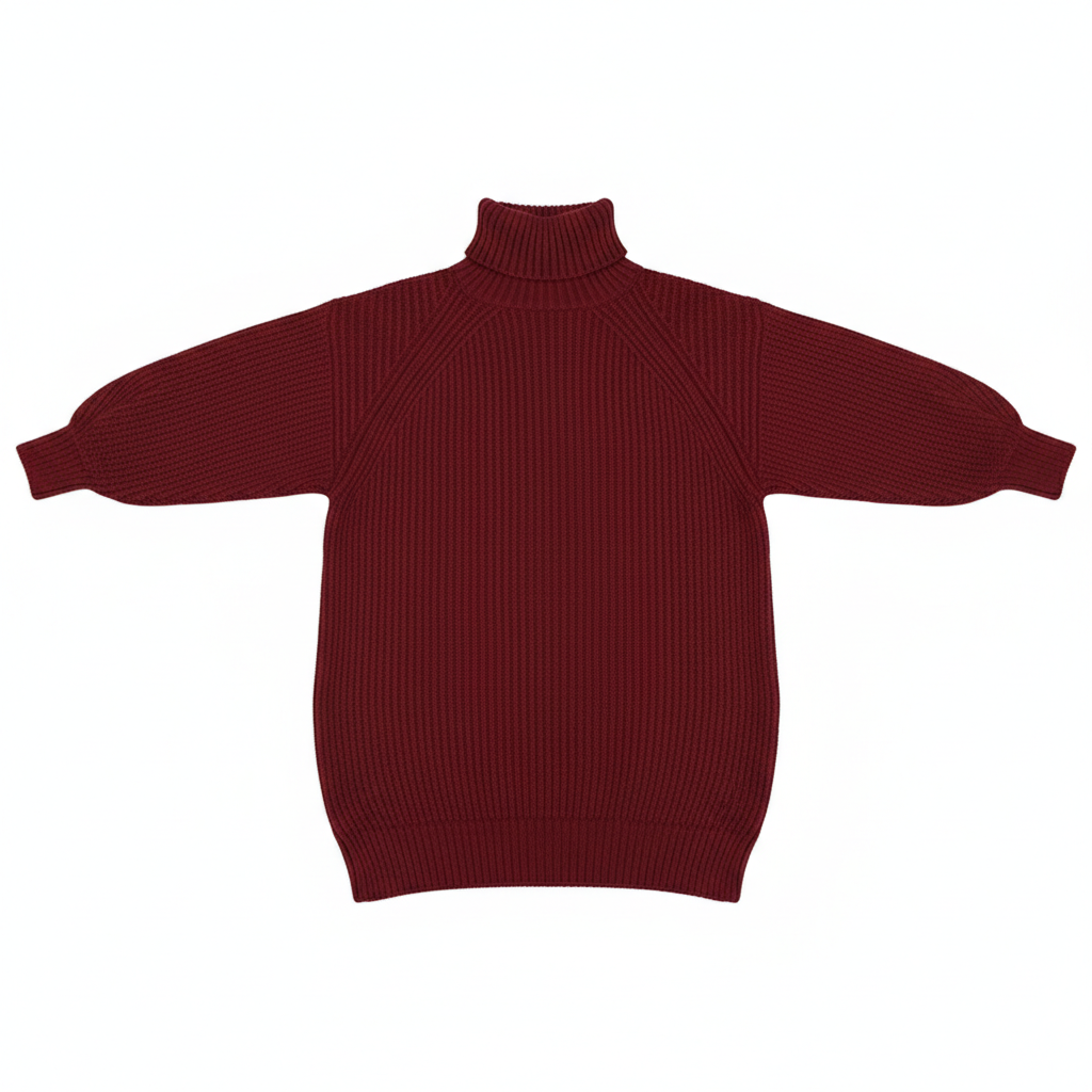Solid Turtleneck Long Sweater Winter Warm Women Sweater Dress