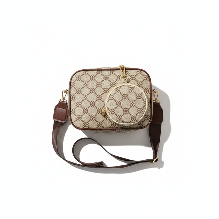 Plaid Pattern Crossbody Bag with Mini Coin Purse – Stylish Women’s Shoulder Bag