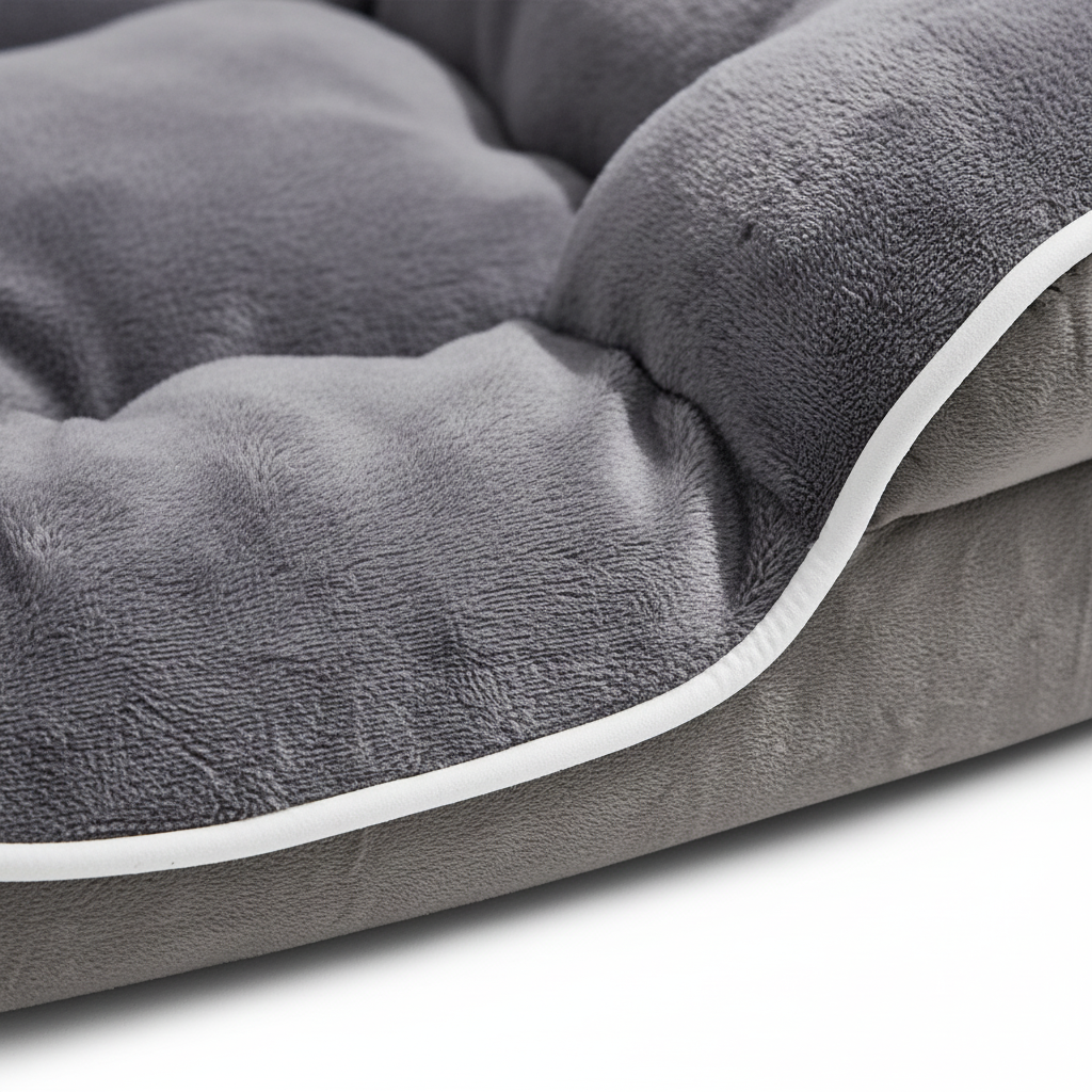 Memory Foam Pet Bed For Small Dogs & Cats With Washable Removable Cover Non-Slip Base Waterproof Liner