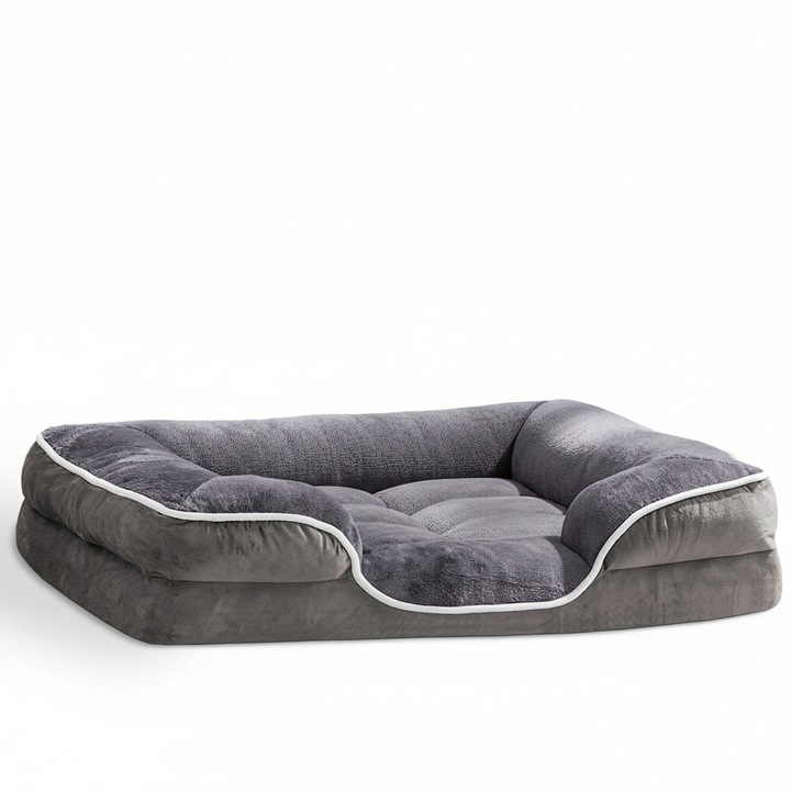 Memory Foam Pet Bed For Small Dogs & Cats With Washable Removable Cover Non-Slip Base Waterproof Liner