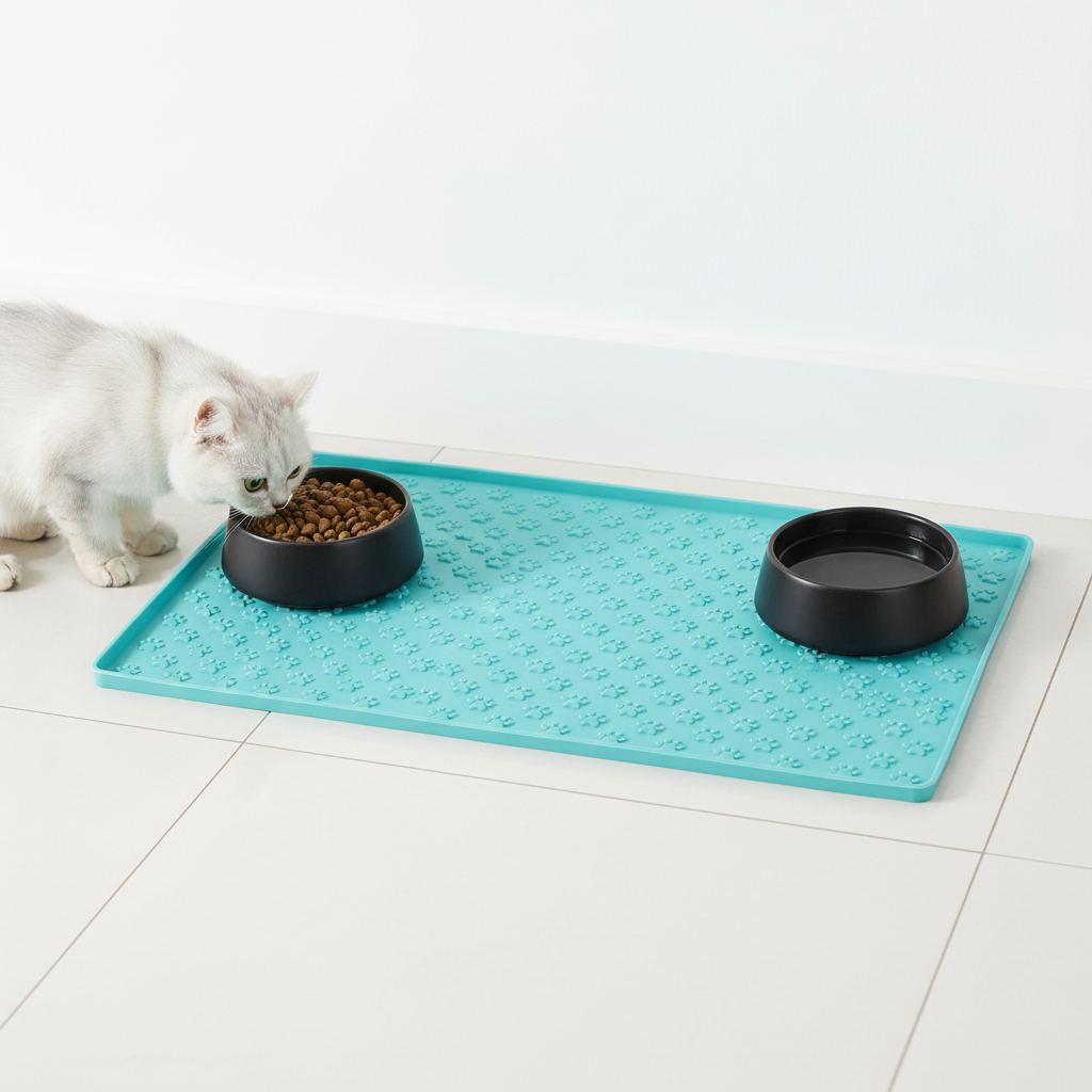 Waterproof Pet Feeding Mat – Non-Slip Food & Water Bowl Mat
