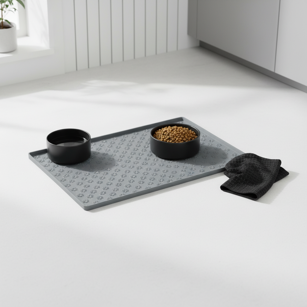 Waterproof Pet Feeding Mat – Non-Slip Food & Water Bowl Mat