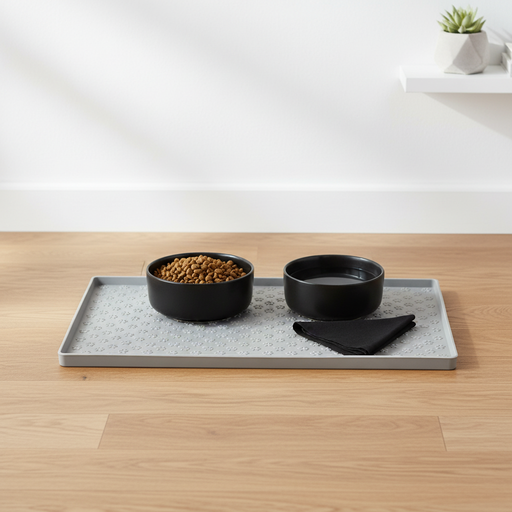 Waterproof Pet Feeding Mat – Non-Slip Food & Water Bowl Mat