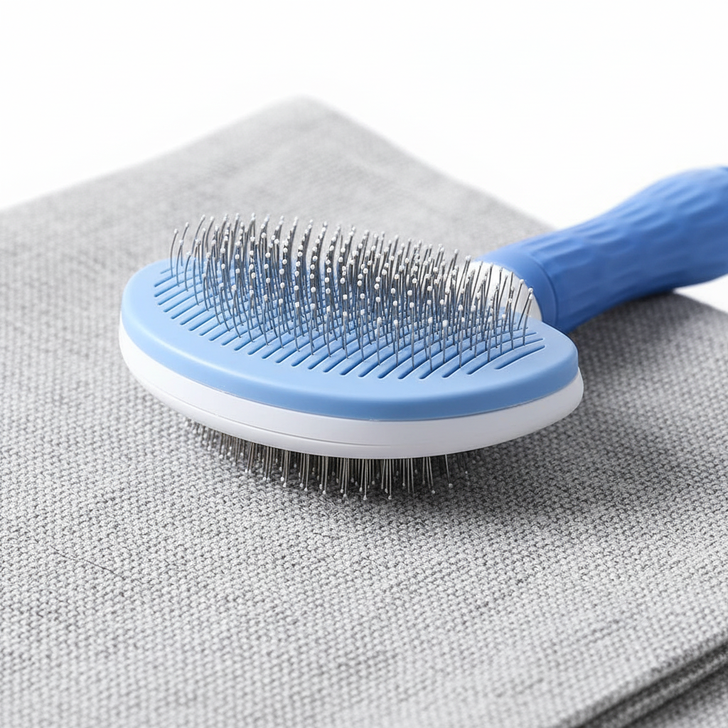 7pcs Pet Grooming Kit, Self-Cleaning Brush Shedding Kit With Nail Clipper, Flea Comb, Shampoo Bath Brush, Finger Toothbrush