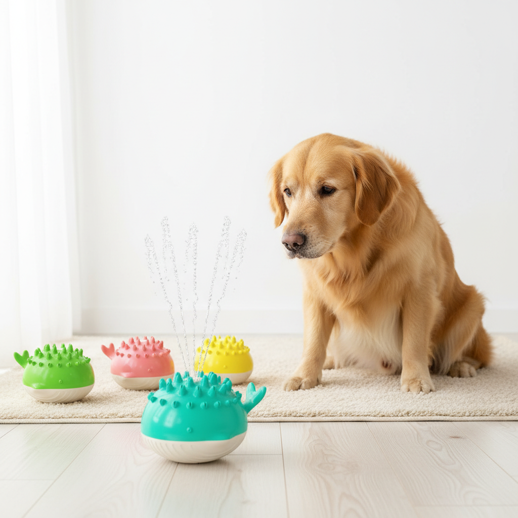 Pets Supplies Factory Amazon Hot Summer Electric Water Floating Swimming Bathing Water Spray Dog Toy