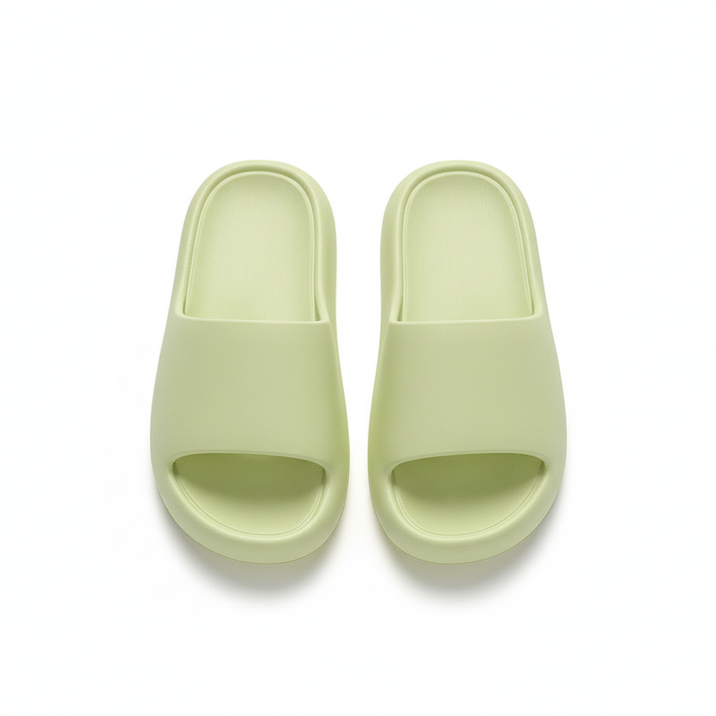 Solid Thick-soled Home Slippers Summer Non-slip Floor Bathroom Slipper For Women Men's House Shoes