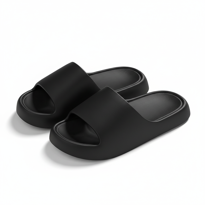 Solid Thick-soled Home Slippers Summer Non-slip Floor Bathroom Slipper For Women Men's House Shoes