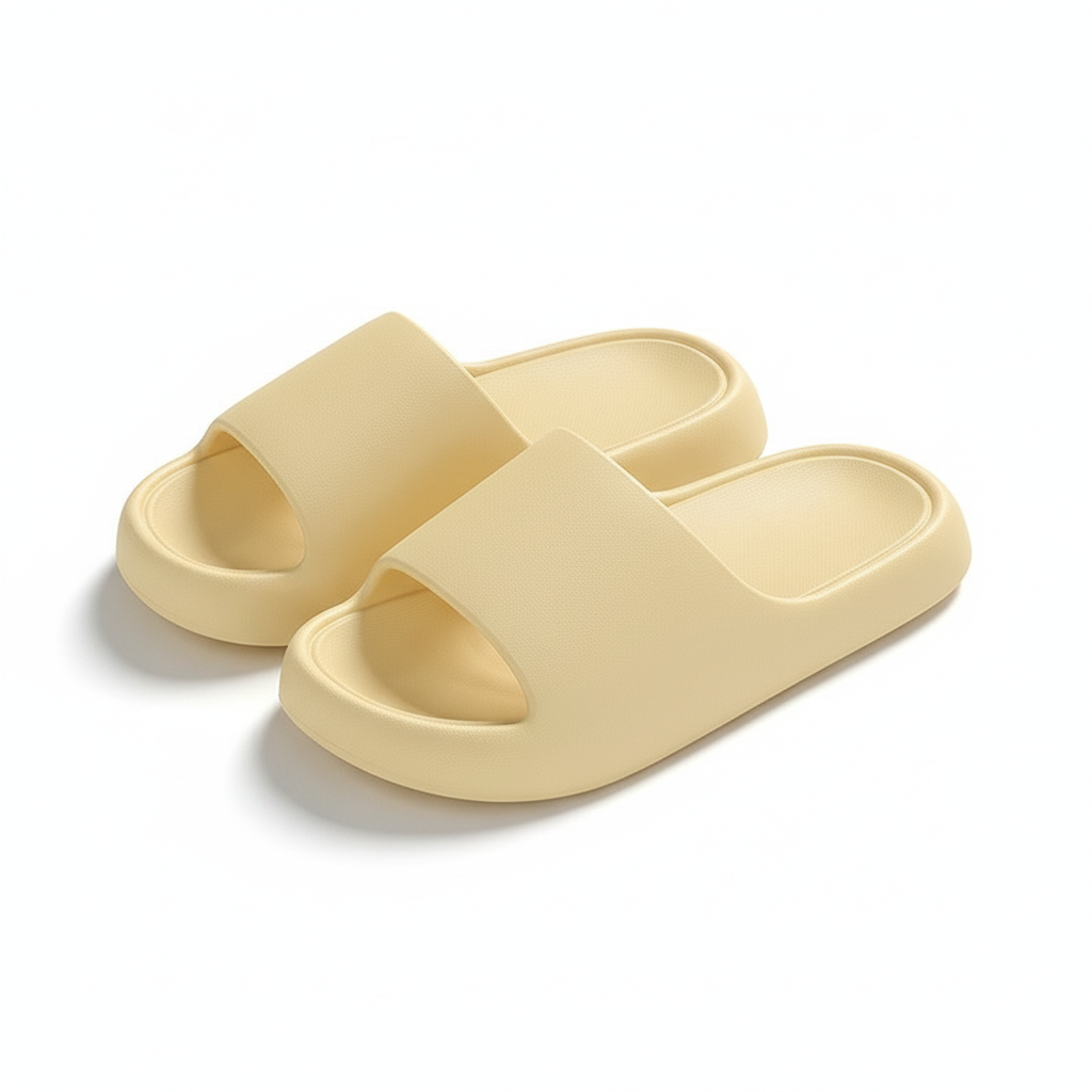 Solid Thick-soled Home Slippers Summer Non-slip Floor Bathroom Slipper For Women Men's House Shoes