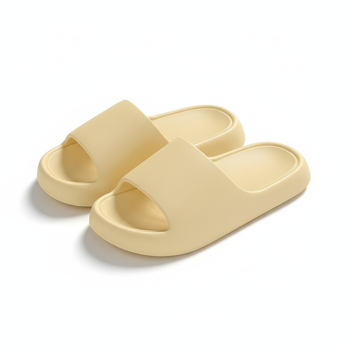 Solid Thick-soled Home Slippers Summer Non-slip Floor Bathroom Slipper For Women Men's House Shoes