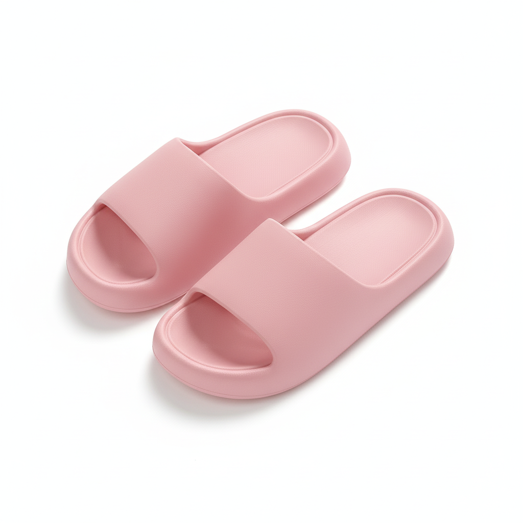 Solid Thick-soled Home Slippers Summer Non-slip Floor Bathroom Slipper For Women Men's House Shoes