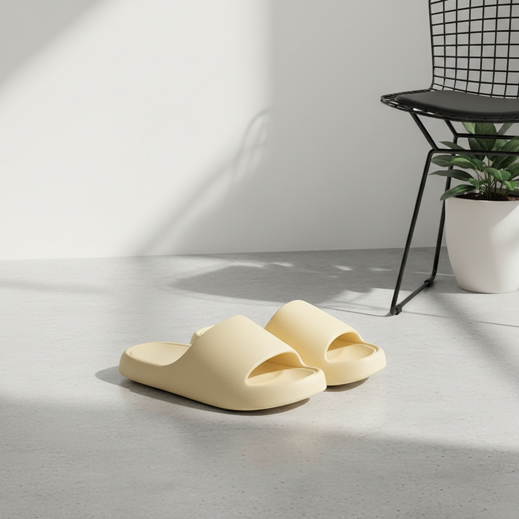 Solid Thick-soled Home Slippers Summer Non-slip Floor Bathroom Slipper For Women Men's House Shoes
