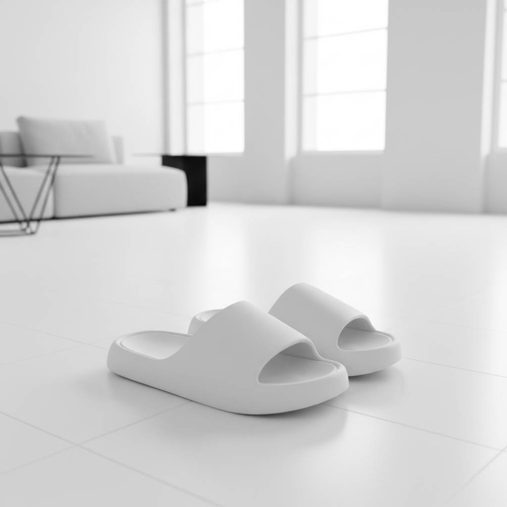 Solid Thick-soled Home Slippers Summer Non-slip Floor Bathroom Slipper For Women Men's House Shoes