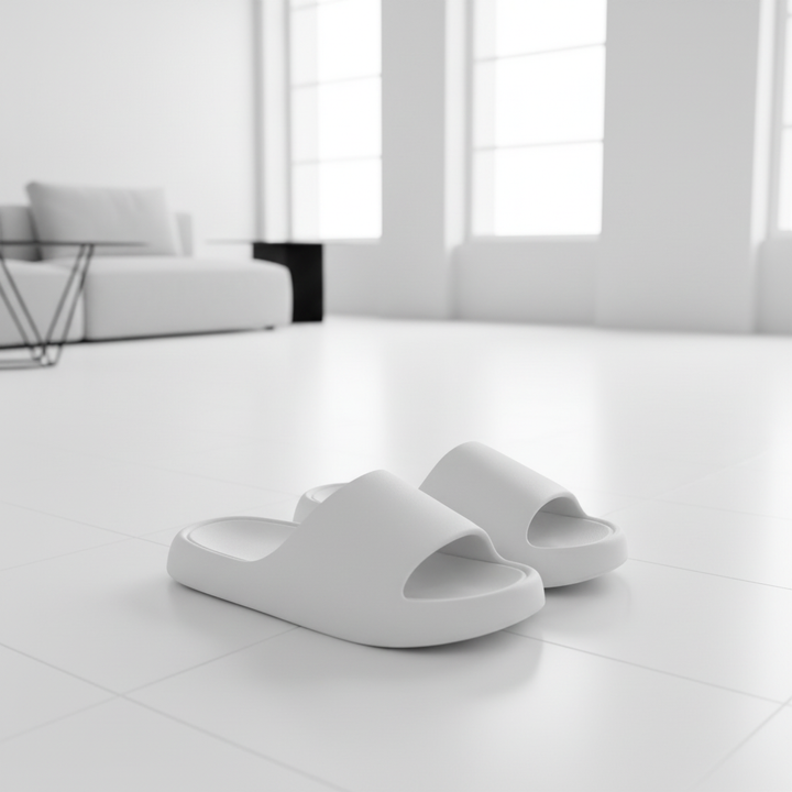 Solid Thick-soled Home Slippers Summer Non-slip Floor Bathroom Slipper For Women Men's House Shoes