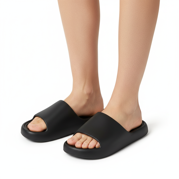Solid Thick-soled Home Slippers Summer Non-slip Floor Bathroom Slipper For Women Men's House Shoes