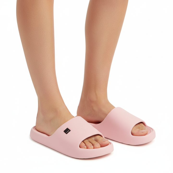 Solid Thick-soled Home Slippers Summer Non-slip Floor Bathroom Slipper For Women Men's House Shoes