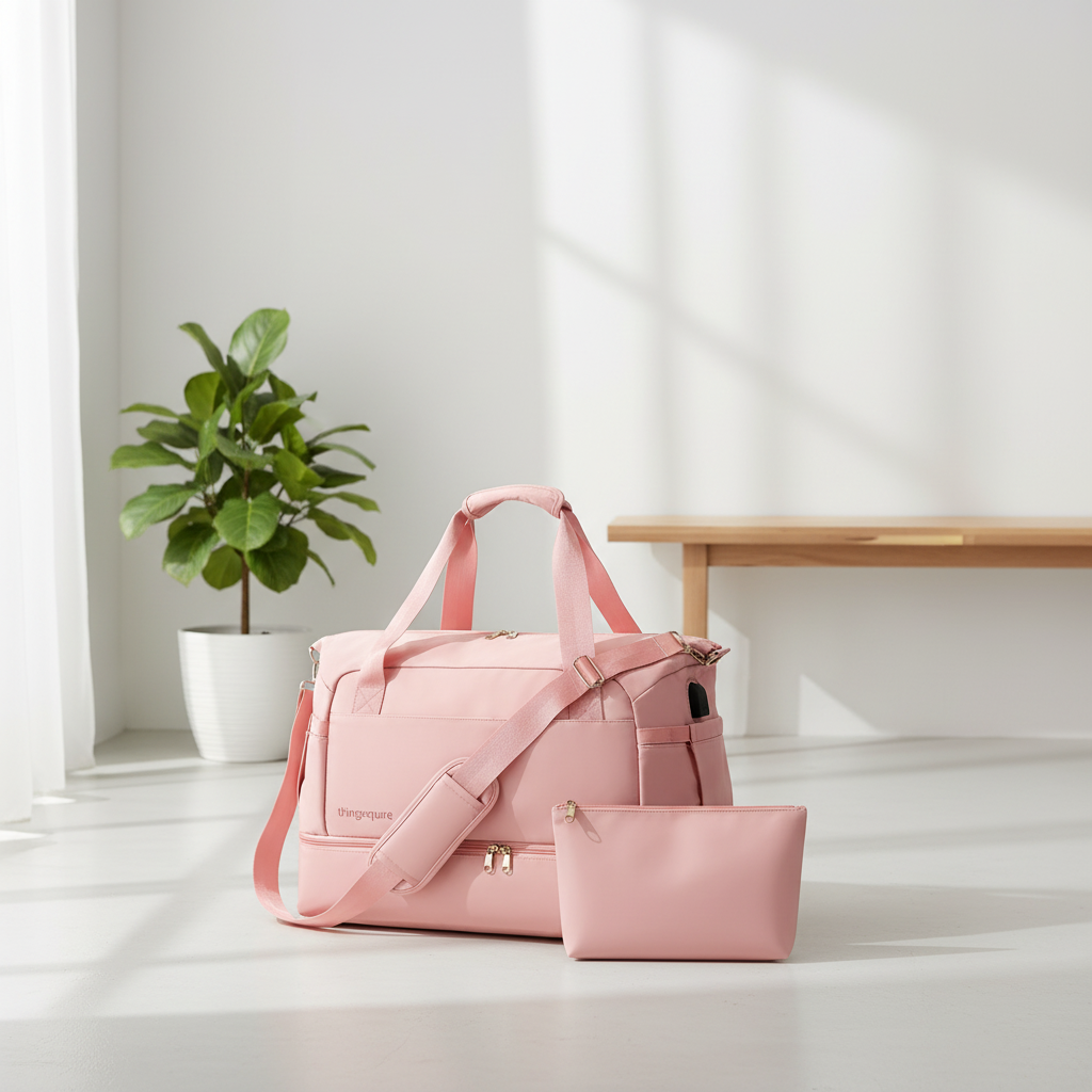 Women's Travel Duffel Bag, Sports Gym Yoga Duffel Bag Weekender Overnight Totes Bag