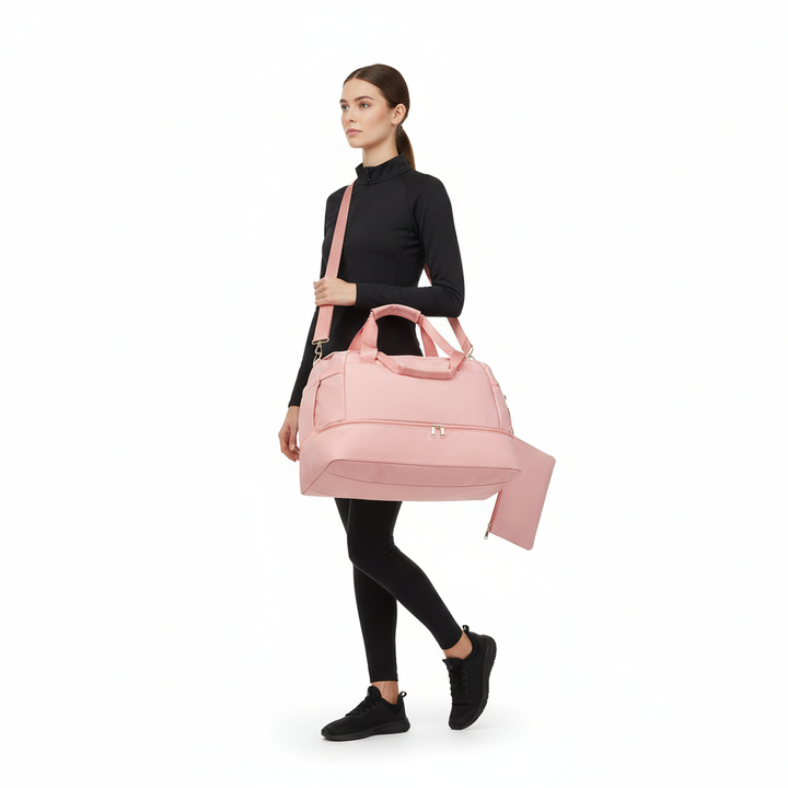 Women's Travel Duffel Bag, Sports Gym Yoga Duffel Bag Weekender Overnight Totes Bag