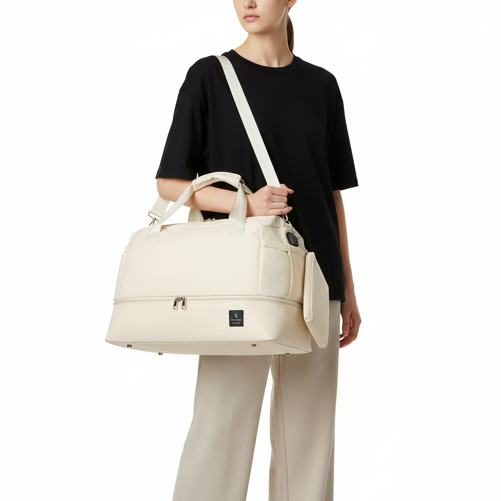 Women's Travel Duffel Bag, Sports Gym Yoga Duffel Bag Weekender Overnight Totes Bag