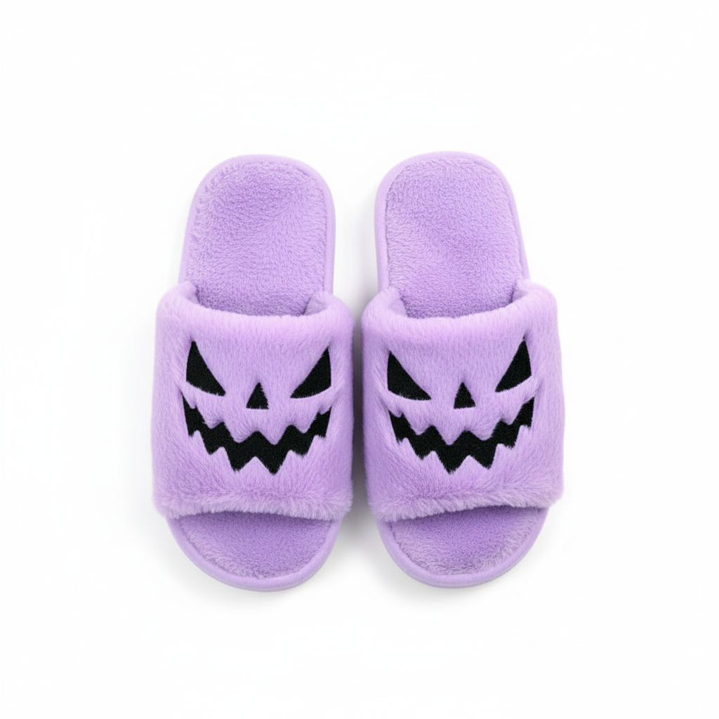 Halloween Shoes Winter Cute Warm Home Slippers Women