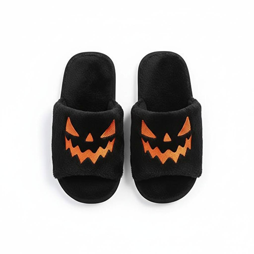 Halloween Shoes Winter Cute Warm Home Slippers Women