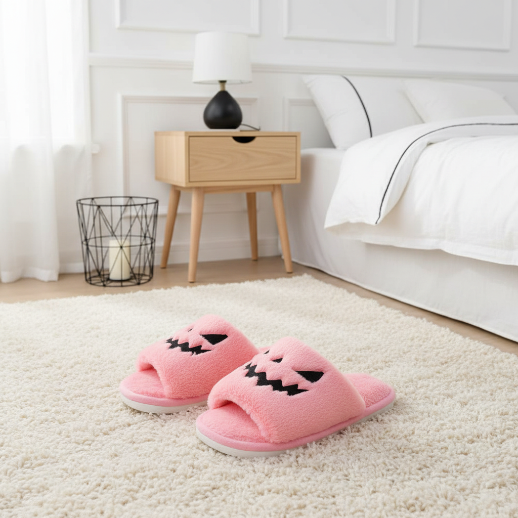 Halloween Shoes Winter Cute Warm Home Slippers Women