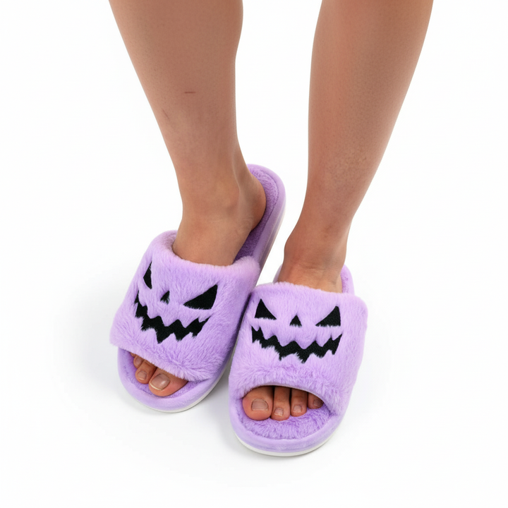 Halloween Shoes Winter Cute Warm Home Slippers Women