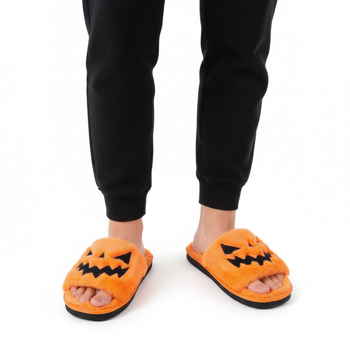 Halloween Shoes Winter Cute Warm Home Slippers Women