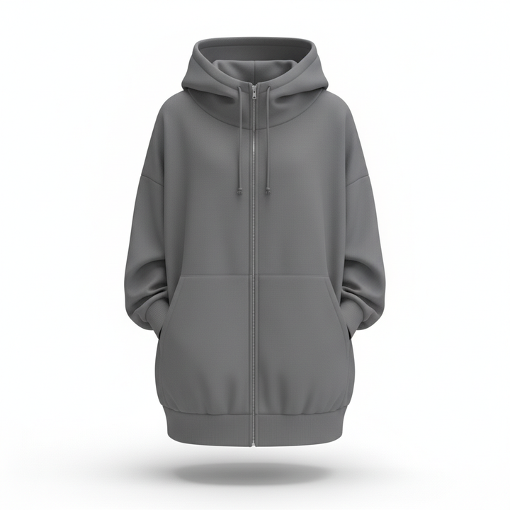 Oversized S-5XL Women Loose Hooded Coats Autumn Female Tie Collar Long Sleeve Zipper Up Add Velvet Long Sweatshirt