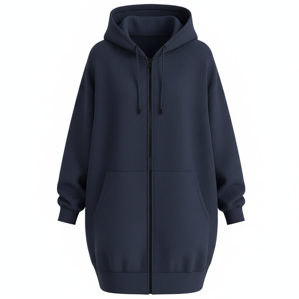 Oversized S-5XL Women Loose Hooded Coats Autumn Female Tie Collar Long Sleeve Zipper Up Add Velvet Long Sweatshirt
