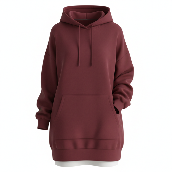 Oversized S-5XL Women Loose Hooded Coats Autumn Female Tie Collar Long Sleeve Zipper Up Add Velvet Long Sweatshirt