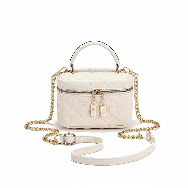 Quilted PU Leather Mini Handbag – Stylish Chain Crossbody Bag for Women