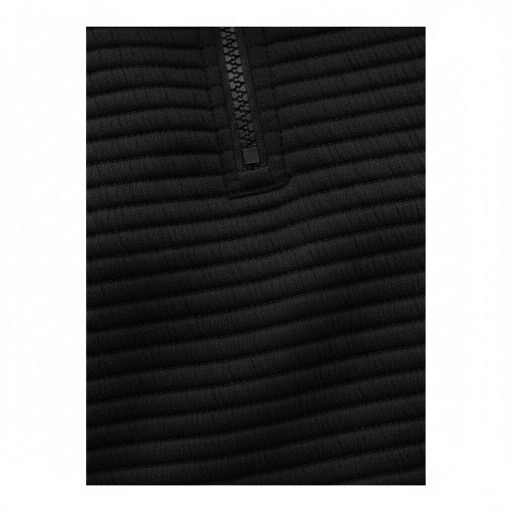 Zipper Stand Collar Pullover Sweatshirt Fashion Solid Striped Long Sleeve Top Spring And Autumn Women's Clothing