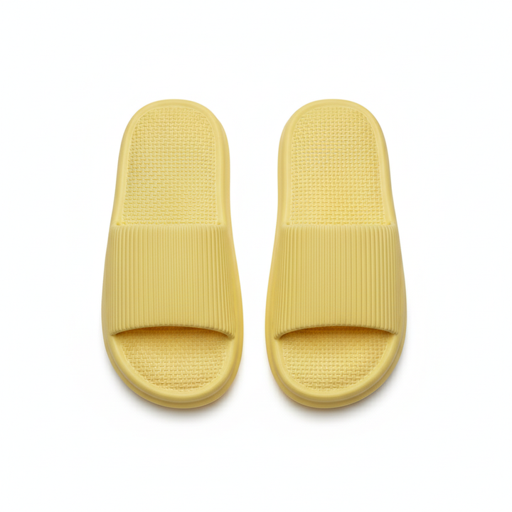 Striped Design Home Slippers For Women Men Soft Anti-slip Floor Bathroom Slippers Solid House Shoes