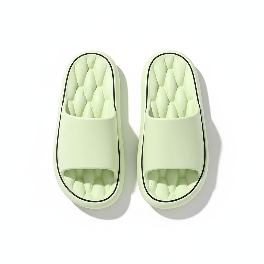 Non-slip Design Bathroom Slippers Home Summer Thick Sole Floor Bedroom House Shoes For Women Men