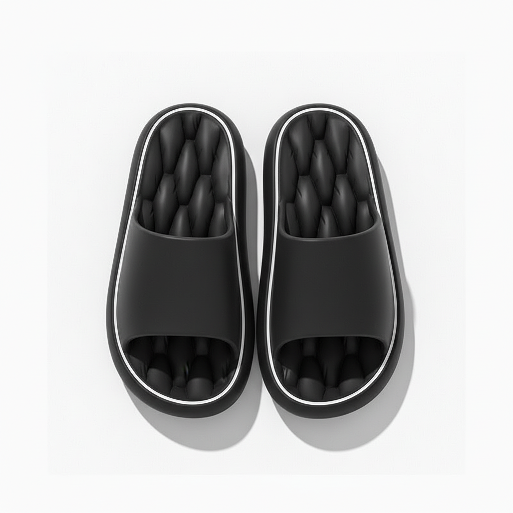 Non-slip Design Bathroom Slippers Home Summer Thick Sole Floor Bedroom House Shoes For Women Men