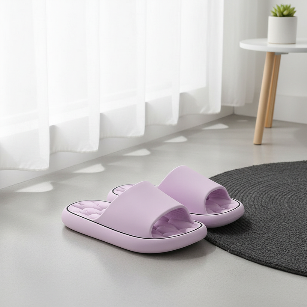 Non-slip Design Bathroom Slippers Home Summer Thick Sole Floor Bedroom House Shoes For Women Men