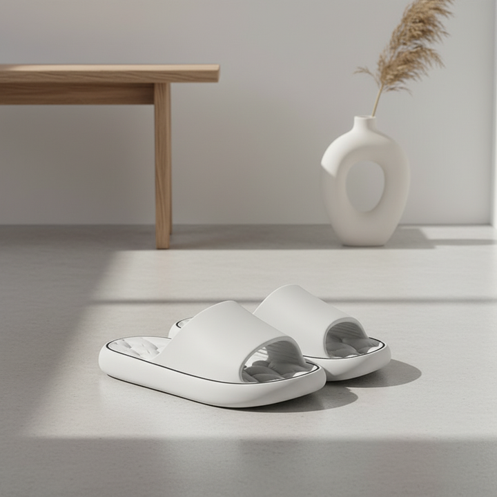 Non-slip Design Bathroom Slippers Home Summer Thick Sole Floor Bedroom House Shoes For Women Men